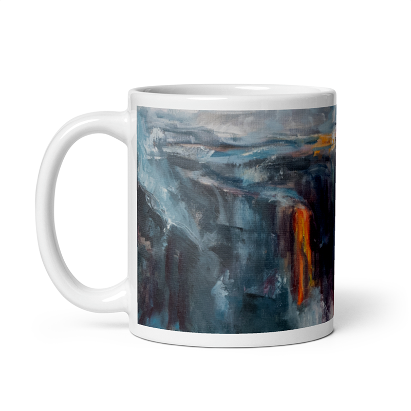 White glossy mug - Somewhere Else