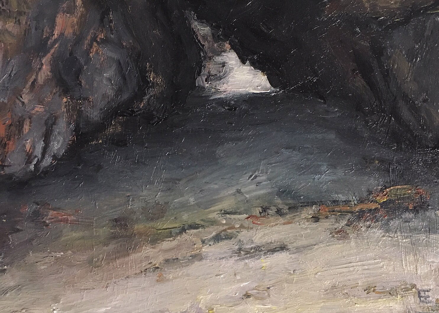 Sea Cave And Sand