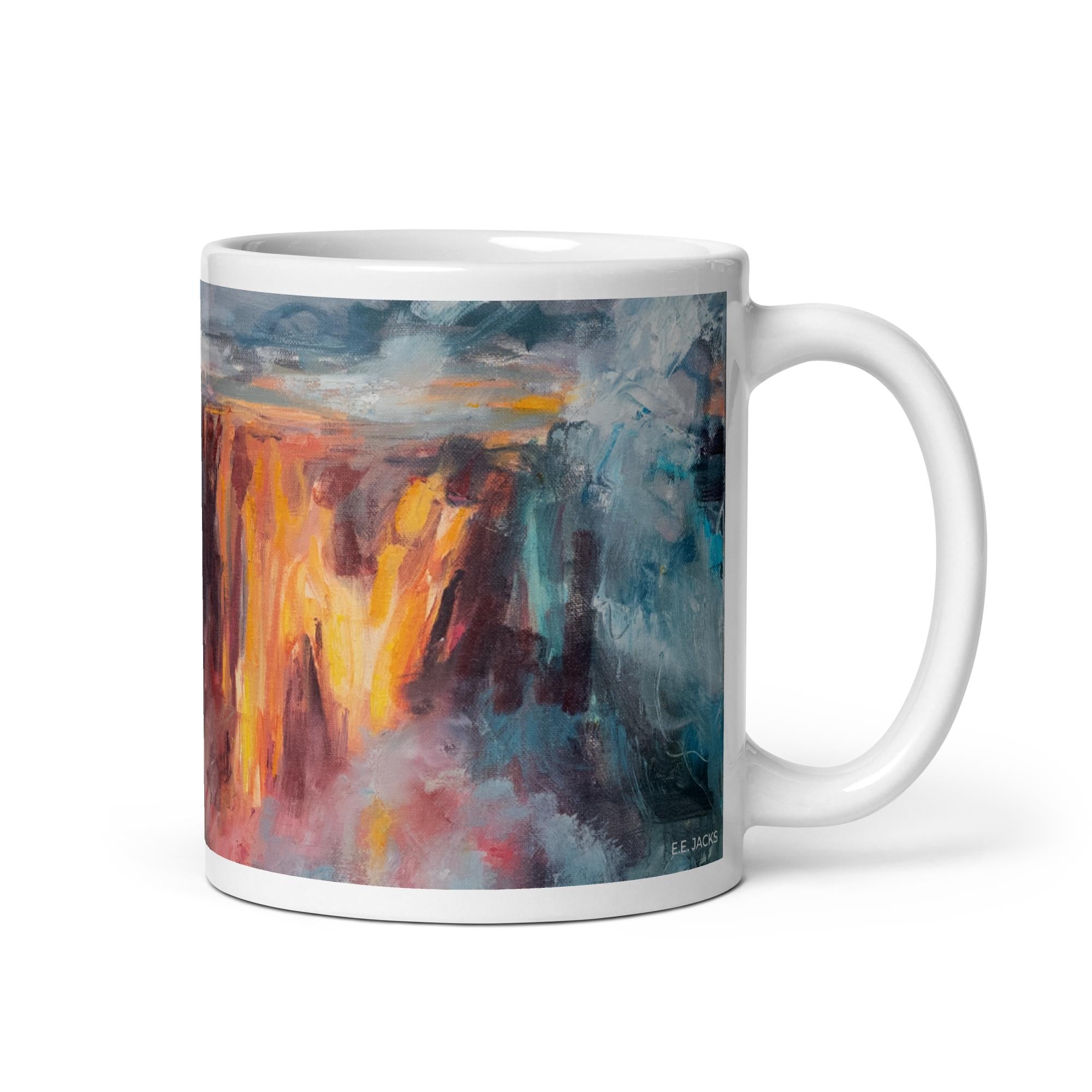 White glossy mug - Somewhere Else
